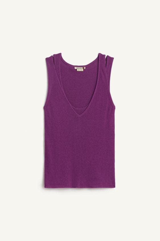 Ribbed Sleeveless Tank – view 1