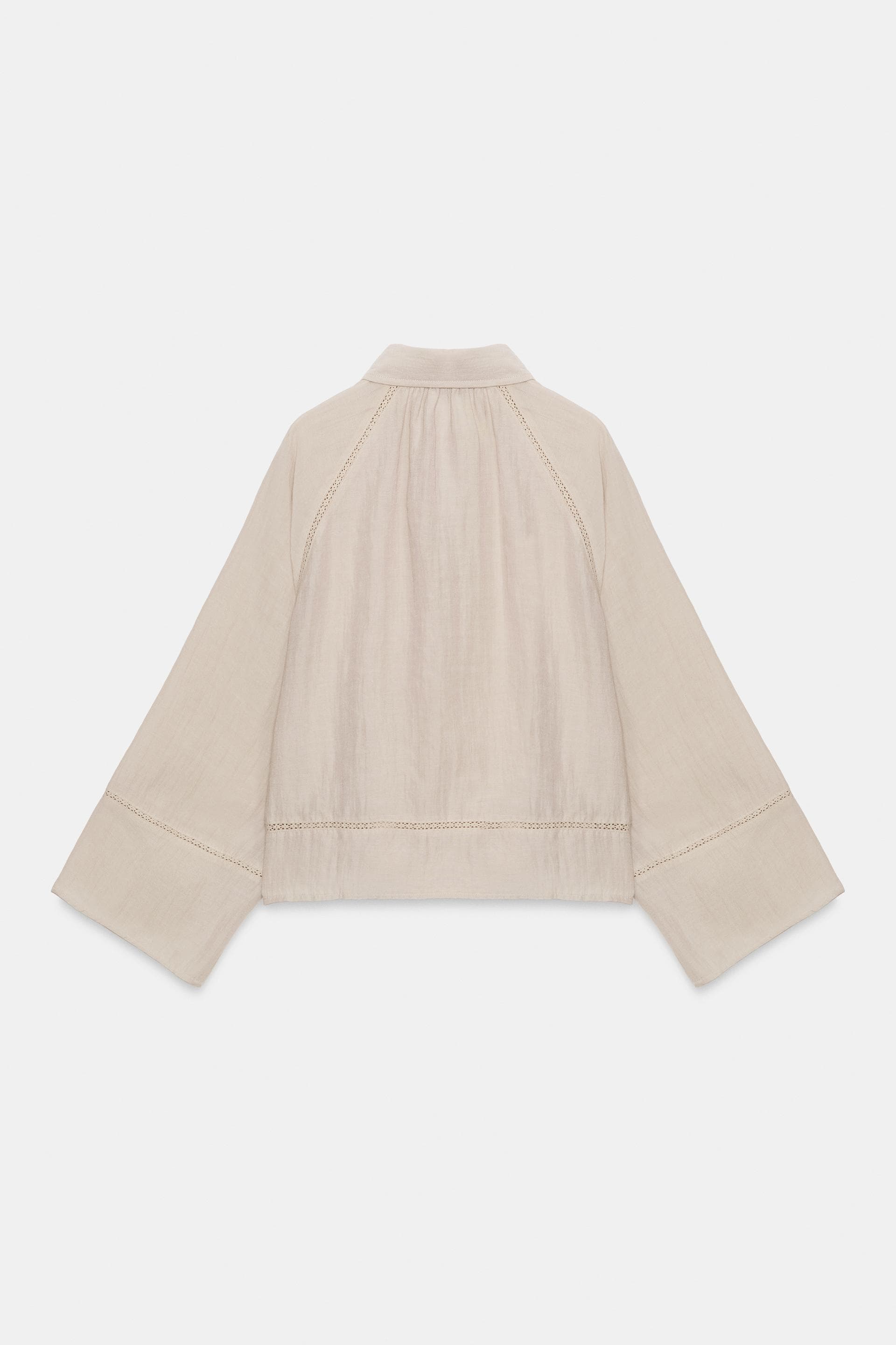 Linen Crochet-Trim Blouse – view 4